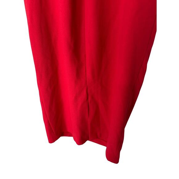 Shoshana Size 8 Red Puff Off the Shoulder Janessa Midi Dress Vacation Birthday - Picture 8 of 16